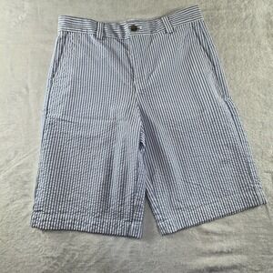 Vineyard Vines‎ Youth Seersucker Blue White Striped Shorts Size 12